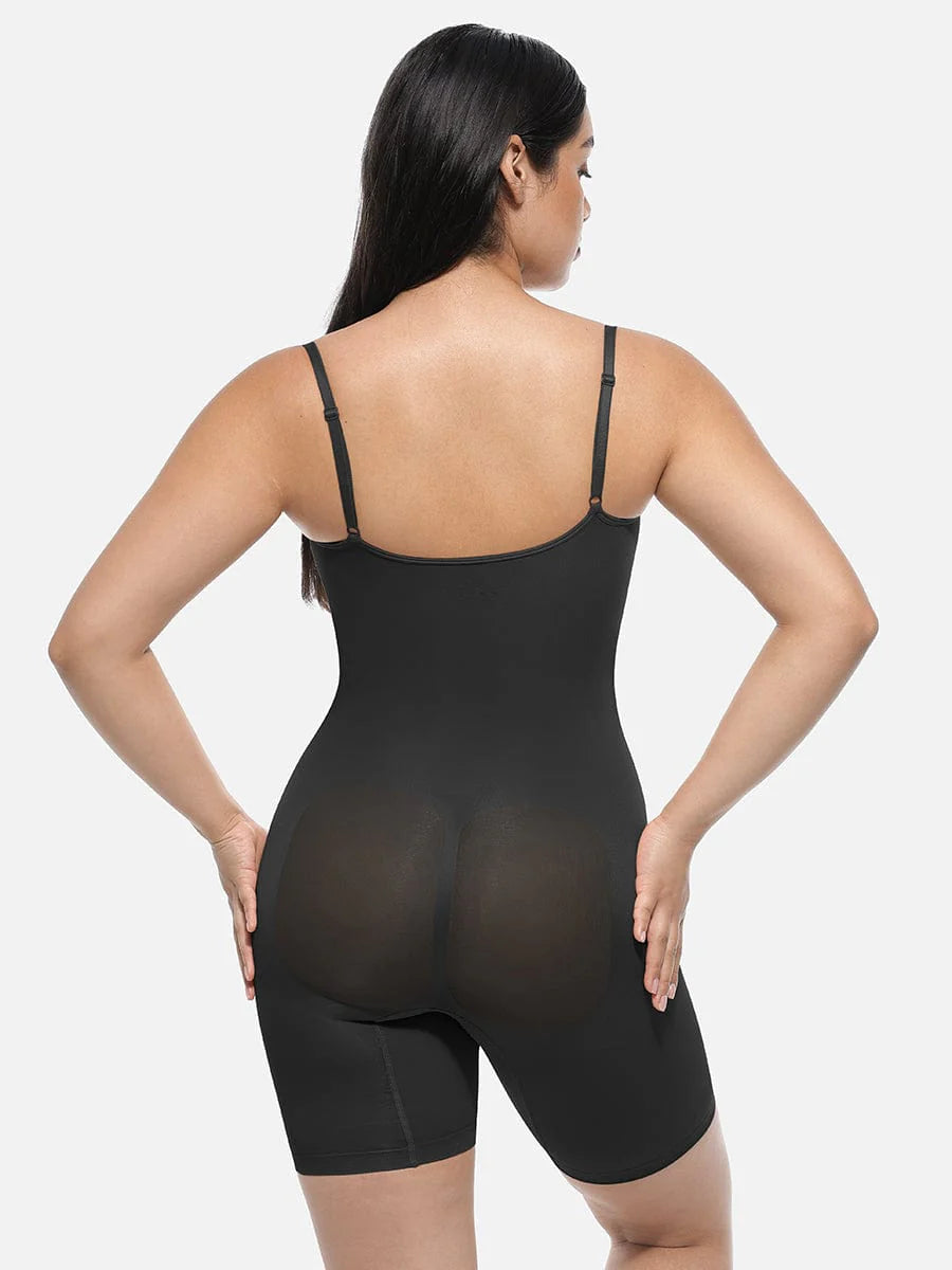 Blooming Body postpartum bodysuit black full coverage — front view