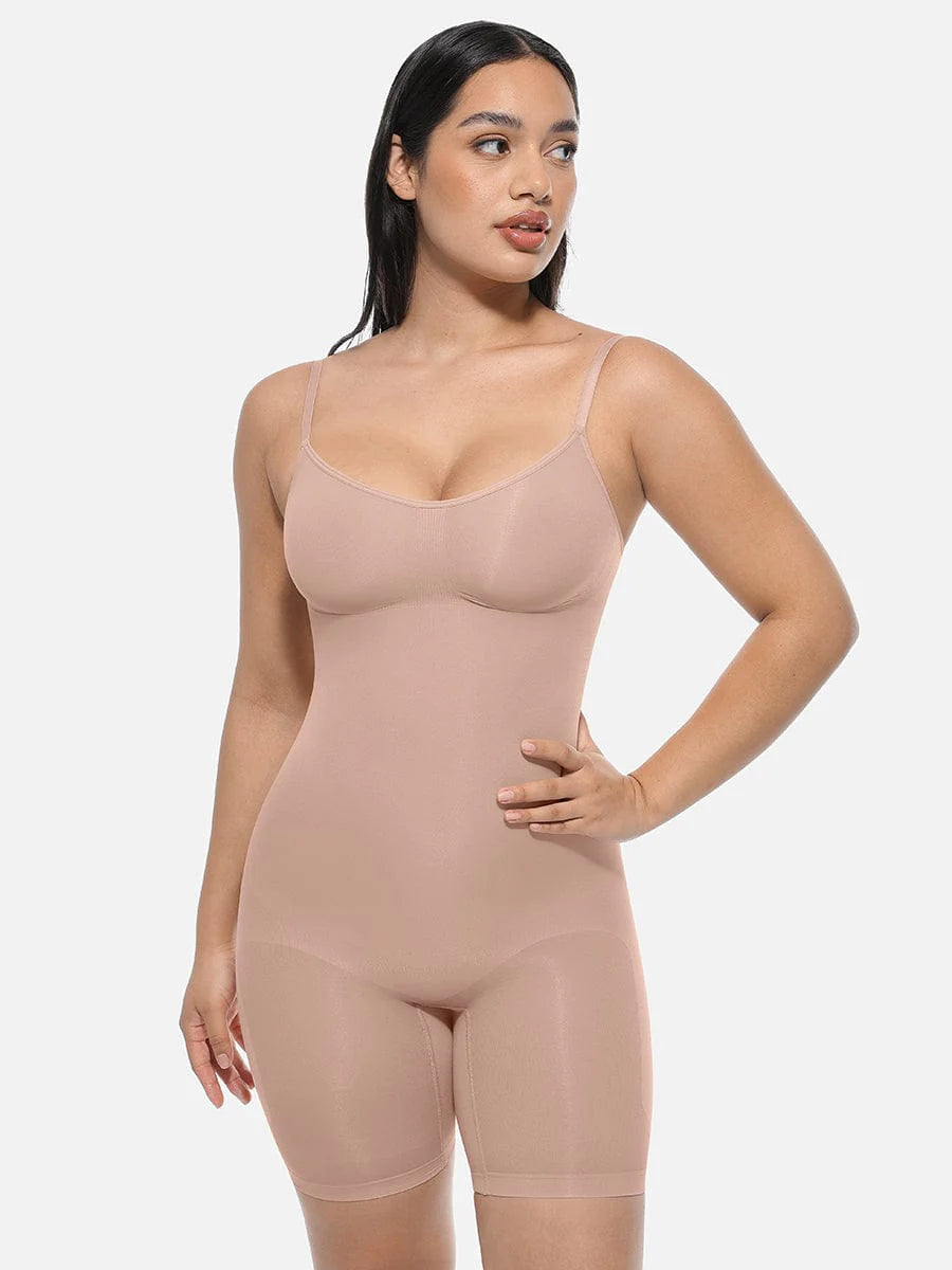 Blooming Body postpartum bodysuit light skin full coverage — front view