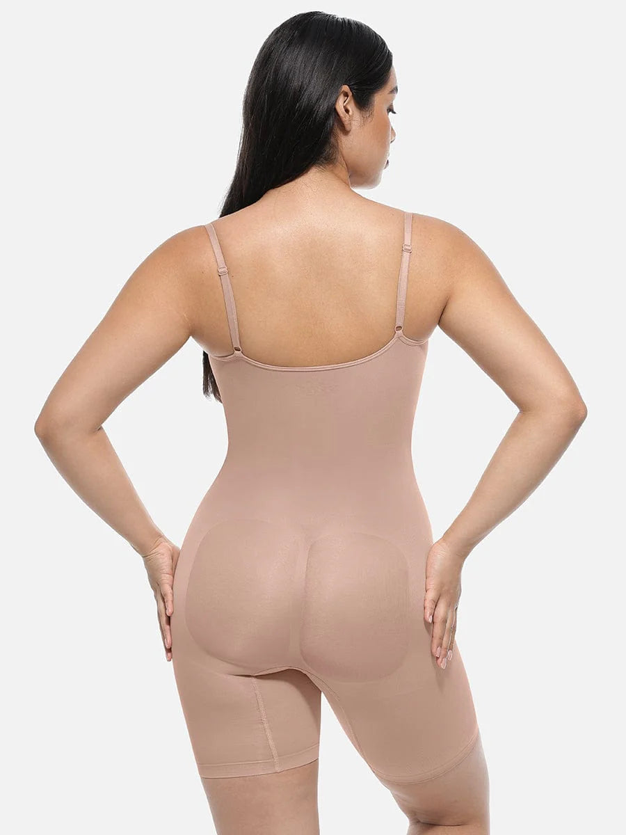 Blooming Body postpartum bodysuit light skin seamless full body shaper — back view